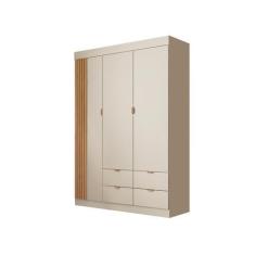 Imagem de Guarda Roupa Infantil 3 Portas 4 Gavetas Ayla Off White - Phoenix Baby