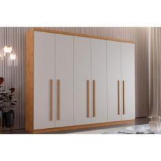Imagem de Guarda Roupa Casal 6 Portas e 4 Gavetas Bahia Naturale/Off White - Ruf