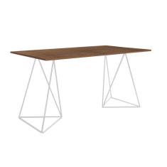 Imagem de Escrivaninha Mesa Bela Vista Preto E Tampo Imbuia - Cor: Marrom