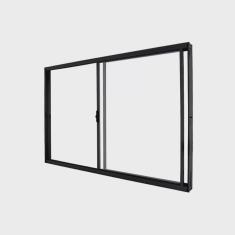 Imagem de Janela de Correr Abertura Direita 2 Folhas Vidro Liso 100x100cm Exclusiva Esquadrias