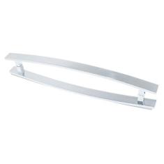 Imagem de puxador para porta barra chata curvo 60 cm polido - Tidra