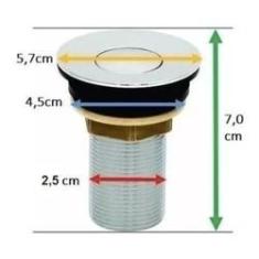 Imagem de Válvula Lavatório Click Cromado 7/8 Cuba Pia