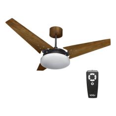 Imagem de Ventilador Teto Madeira C/ Controle Remoto 122cm 127v - Togo