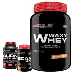 Imagem de Kit Waxy Whey (35%) 900g + BCAA 100g + Pré treino - Bodybuilders Cappuccino