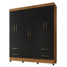Imagem de Guarda-roupa Honduras Roupeiro Casal 6 Portas 4 Gavetas - Fre