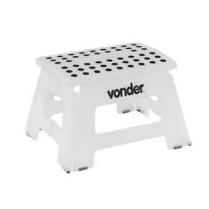 Imagem de Banqueta Plástica Dobrável Transparente Altura 220mm - Vonder