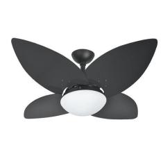 Imagem de Ventilador De Teto Infinity Lótus Preto 4 Pás Pretas 220V+Controle 102