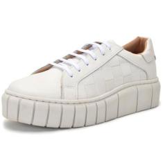 Imagem de Tenis Feminino Sola Tratorada Com Detalhe Lateral Couro Ipê Mulato 151