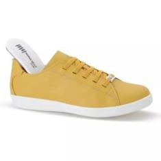 Imagem de Tênis Feminino Marina Mello Em Couro Sarah Mostarda 36-Feminino