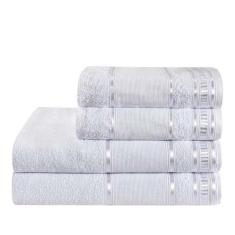 Imagem de Jogo de Toalhas Banho 4 Peças 100% Algodão Linha Premium Hipoalergenic