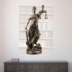 Imagem de Painel Adesivo de Parede - Estátua Deusa da Justiça - Direito - 1498pn