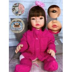 Imagem de Bebe Reborn Boneca Bk 100% Silicone Castanho Pk Enxoval - Que Sonho De