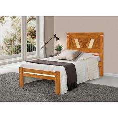 Imagem de Cama Solteiro Madeira Maciça Mônaco Imbuia