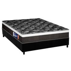 Imagem de Cama Box Casal: Colchão Espuma D33 Plumatex Selectus + Base crc Suede Black (138x188)