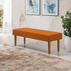 Imagem de Recamier Casal Pés em Madeira Maciça 1,38m Lisboa Veludo Terracota