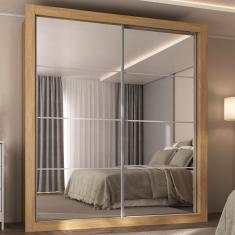 Imagem de Guarda-Roupas Casal com Espelho 2 Portas de Correr 4 Gavetas Malibu Multimóveis MP4273