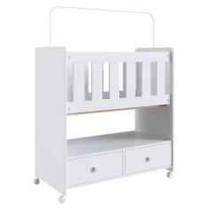 Imagem de Mini Berço Moisés com 02 Gavetas e sem Colchão Branco - Completa Móvei