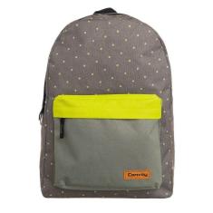 Imagem de Bolsa Mochila Escolar Cinza Com Poá Feminina