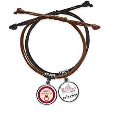 Imagem de DIYthinker Pulseira de couro com corrente de mão e corrente de mão para o Dia dos Namorados