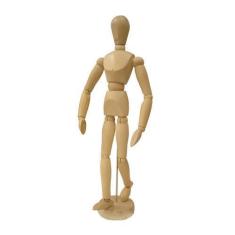 Imagem de Boneco Articulado Madeira 20cm - Moda Arte Manequim - G07