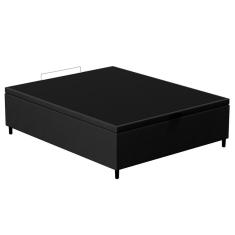 Imagem de Base para Cama Box Baú Casal 138x188cm Hit I02 Suede Preto - Mpozenato