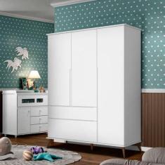 Imagem de Guarda Roupa De Bebê Branco Sivir Shop Jm Baby