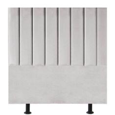 Imagem de Cabeceira Estofada Cama Box Solteiro 90 Cm Maisa Suede cinza Claro