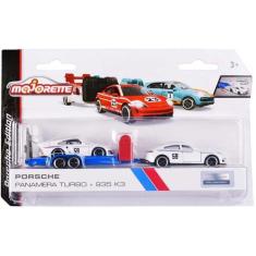 Imagem de Miniatura Majorette Porsche Race Trailer Panamera Turbo + 935 K3 1/64 Metal Branco