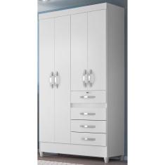 Imagem de Guarda-Roupa Solteiro Moval Sobral com 4 Portas, 4 Gavetas e 110 cm de Largura