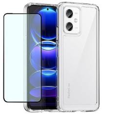 Imagem de GTBDEKI Capa transparente para Redmi Note 12 5G, capa Poco X5 5G/Redmi Note 12R Pro com protetor de tela HD, à prova de choque de policarbonato rígido transparente + capa protetora de TPU para Xiaomi