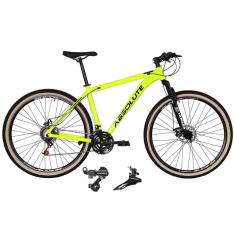 Imagem de Bicicleta Aro 29 Absolute Nero 4 Alumínio 24v Cabos Internos Câmbios Shimano Tz Pneus Faixa Bege-Unissex