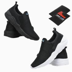 Imagem de Kit 2 Par Tênis Masculino Esporte Academia Caminhada Corrida + Carteira-Masculino