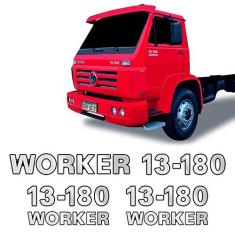 Imagem de Emblemas 13-180 Worker Adesivo Volkswagen Caminhão Cromado