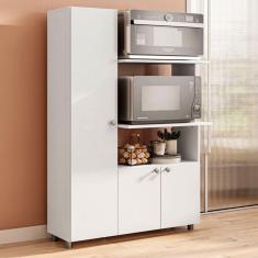 Imagem de Armário de Cozinha âmbar 3 Portas 3 Prateleiras Branco - Telasul