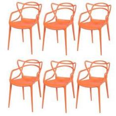 Imagem de Conjunto 6 Cadeiras Allegra - Laranja