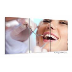 Imagem de Quadros Decorativos Dentista Odonto 63x130mt em Tecido 5 peç