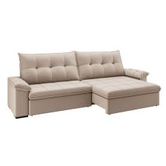 Imagem de Sofá 5 Lugares Retrátil E Reclinável Cm Usb Flexforma Triton Camurça 290 Cm