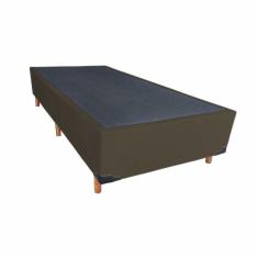Imagem de Base Box Para Cama Solteiro 88 cm Slim Suede Marrom