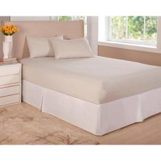 Imagem de Jogo De Lençol Cama De Viúva 1,28M X1,88M 3Pç Algodão Cáqui