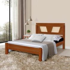 Imagem de Cama De Casal Madeira Maciça Magnolia Castanho