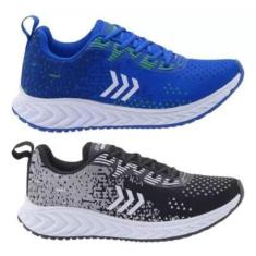 Imagem de Kit 2 de Tênis Masculino Esportivo Academia Leve Confortável-Masculino