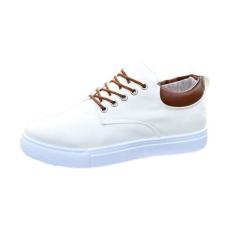 Imagem de Jueshanzj Sapatos casuais de caminhada sapatos masculinos de lona, Branco R009, 38