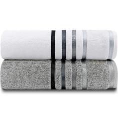 Imagem de Jogo de Toalhas Banhão Gigante 2 Peças Fios Penteados Lumina Karsten -