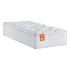Imagem de Colchão Solteiro Molas Ensacadas Real Pillow Top 88x188x27cm Branco Inducol Até 130kg Por Pessoa