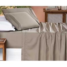 Imagem de Jogo De Lençol Casal King Bordado Degrade 200 Fios Allegra - Bia Enxov