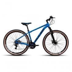 Imagem de Bicicleta Aro 29 Pulse 21v Cambios Shimano Freios A Disco Azul