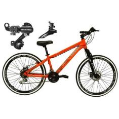 Imagem de Bicicleta Aro 26 Vikingx Tuff Laranja 21v Alumínio Câmbio Shimano Frei