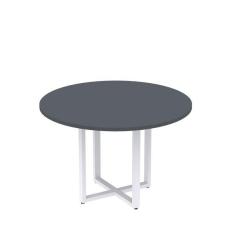 Imagem de Mesa De Reuni o Redonda 100cm Mrr1100p25tub Grafito/branco