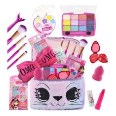 Imagem de Kit Maquiagem Criança Infantil Maleta + Batom Sombra Pincel - Maquiage