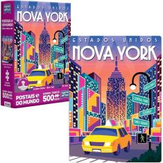 Imagem de Quebra Cabeça Nano Postais do Mundo Nova York EUA 500 Peças